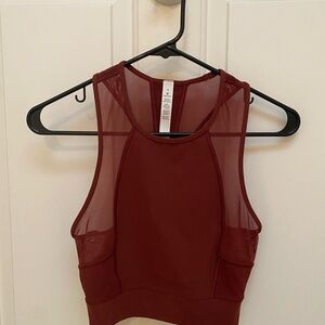 Lululemon Athletica Sports Bra Top, Size 4, Maroon / Red